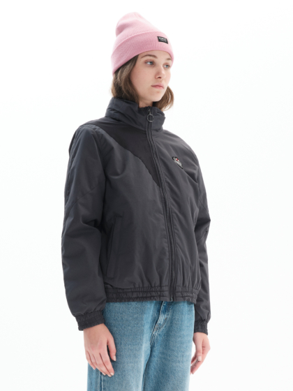 ROLL-IN HOODED BOMBER JACKET