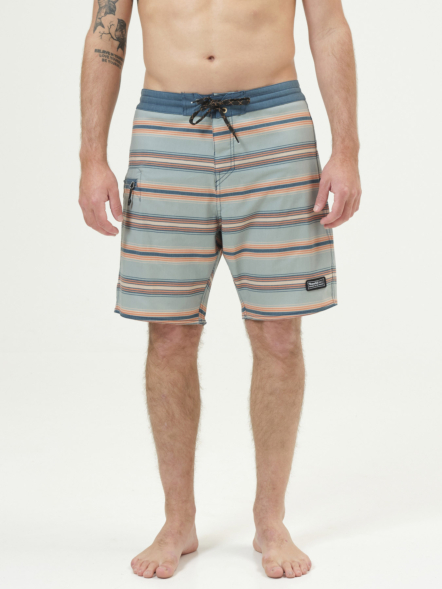 19” PACKABLE STRIPED BOARD SHORTS