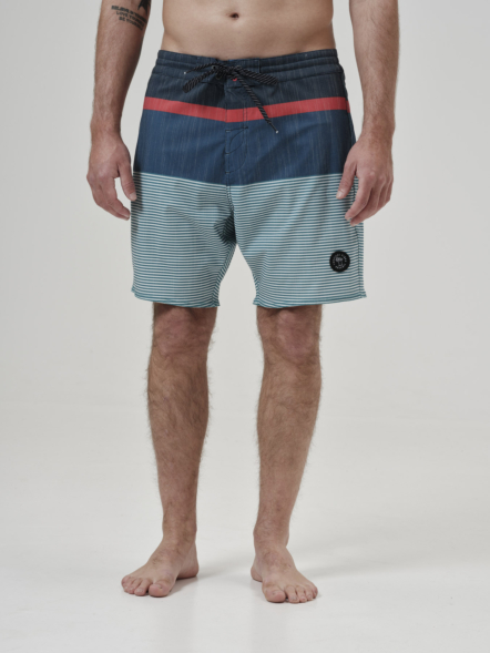 BASEHIT PACKABLE STRIPED 18” BOARDSHORTS