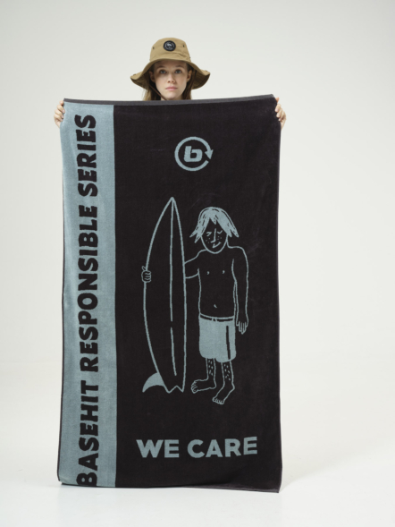 BASEHIT "WE CARE" BEACH TOWEL 86cm X 160cm