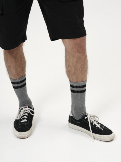 BASEHIT STRIPED CUSHIONED CREW SOCKS
