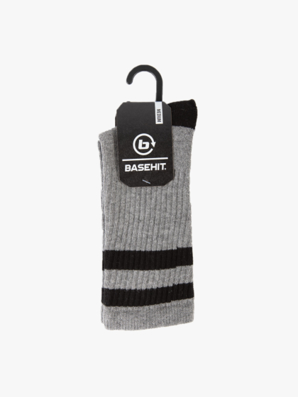 BASEHIT STRIPED CUSHIONED CREW SOCKS