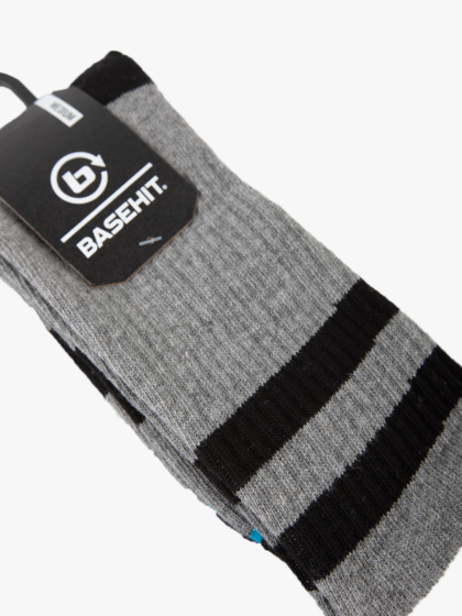 BASEHIT STRIPED CUSHIONED CREW SOCKS