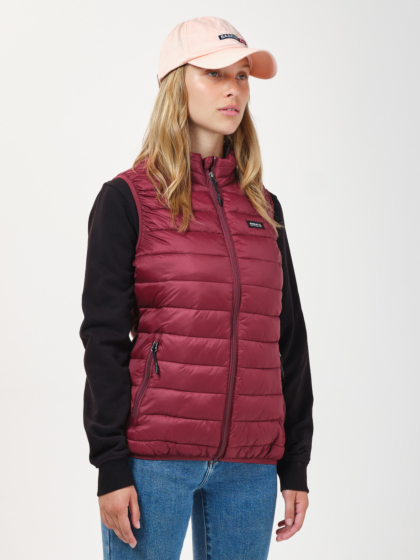 BASEHIT FAKE DOWN PUFFER VEST JACKET