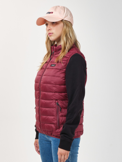 BASEHIT FAKE DOWN PUFFER VEST JACKET