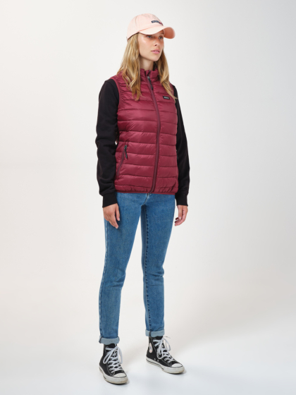 BASEHIT FAKE DOWN PUFFER VEST JACKET