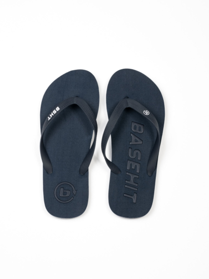 BASEHIT MEN'S BASIC LOGO FLIP FLOPS