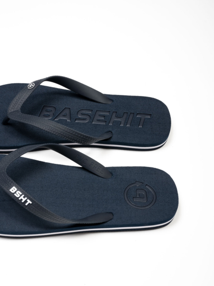 BASEHIT MEN'S BASIC LOGO FLIP FLOPS