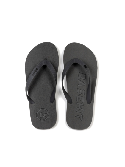 BASEHIT MEN'S BASIC LOGO FLIP FLOPS