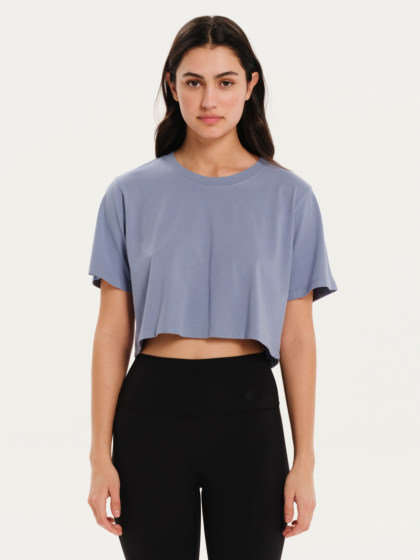 BASEHIT ΓΥΝΑΙΚΕΙΟ ΜΟΝΟΧΡΩΜΟ CROP T-SHIRT