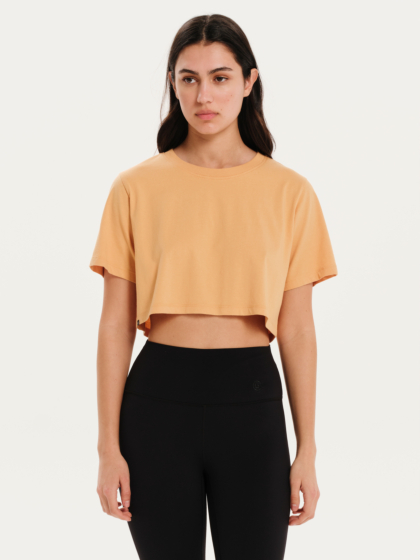 BASEHIT ΓΥΝΑΙΚΕΙΟ ΜΟΝΟΧΡΩΜΟ CROP T-SHIRT