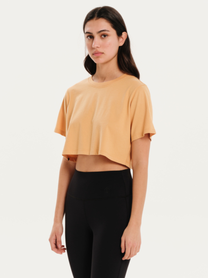 BASEHIT ΓΥΝΑΙΚΕΙΟ ΜΟΝΟΧΡΩΜΟ CROP T-SHIRT