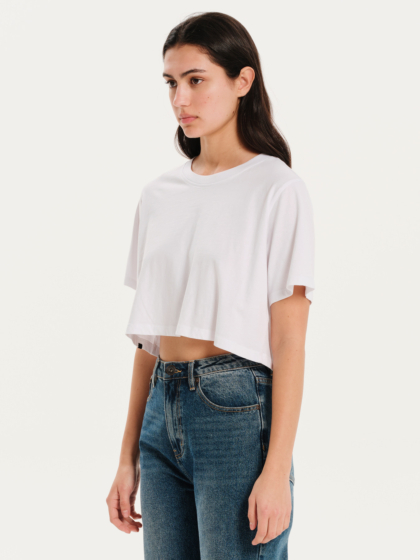 BASEHIT ΓΥΝΑΙΚΕΙΟ ΜΟΝΟΧΡΩΜΟ CROP T-SHIRT