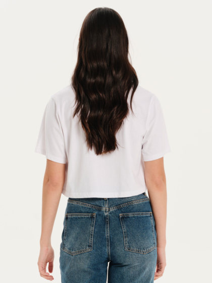 BASEHIT ΓΥΝΑΙΚΕΙΟ ΜΟΝΟΧΡΩΜΟ CROP T-SHIRT