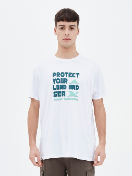 BASEHIT "PROTECT YOUR LAND & SEA" ΑΝΔΡΙΚΟ ΚΟΝΤΟΜΑΝΙΚΟ T-SHIRT