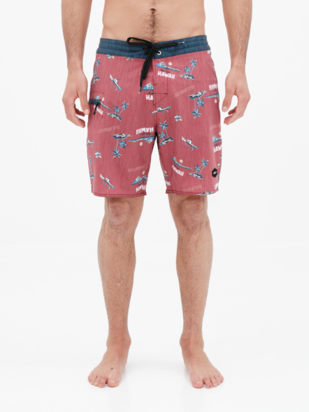 BASEHIT ΑΝΔΡΙΚΟ ΑΝΑΚΥΚΛΩΜΕΝΟ ALOHA HAWAII BOARDSHORTS 49cm