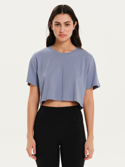 BASEHIT ΓΥΝΑΙΚΕΙΟ ΜΟΝΟΧΡΩΜΟ CROP T-SHIRT